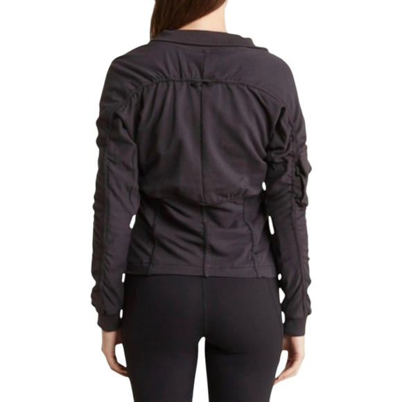 Free People Cargo Pocket Zip Jacket | Elevated Athleisure Staple Sz M NWT - Picture 2 of 14